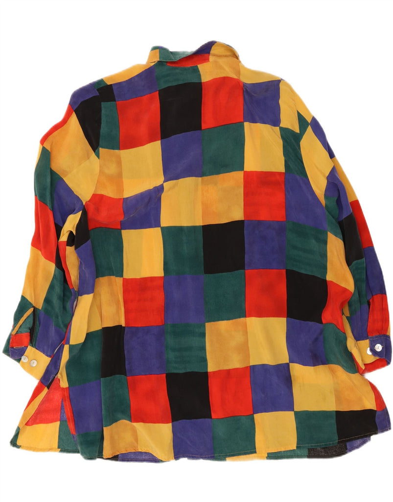 ULLA POPKEN Womens Shirt Dress UK 24/26 4XL Multicoloured Check Cupro Vintage Ulla Popken and Second-Hand Ulla Popken from Messina Hembry 