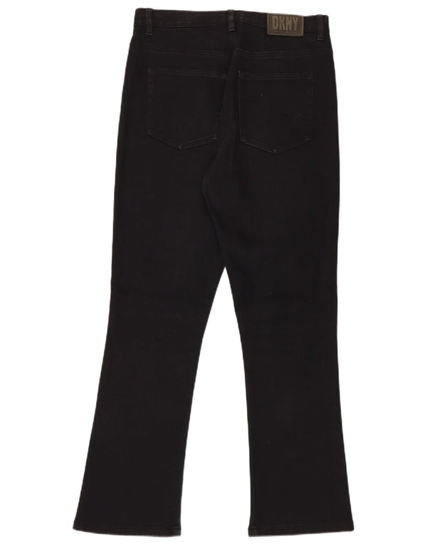 DKNY Womens Bootcut Jeans US 10 Large W30 L30 Black Cotton