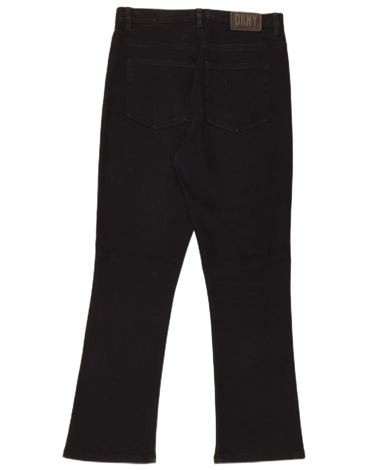 DKNY Womens Bootcut Jeans US 10 Large W30 L30 Black Cotton