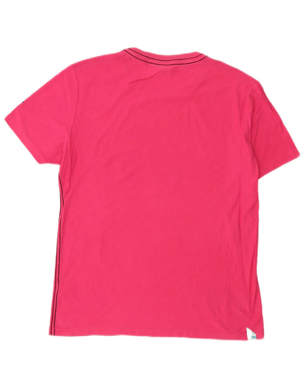 Puma Mens Graphic T-Shirt Top Medium Pink Cotton