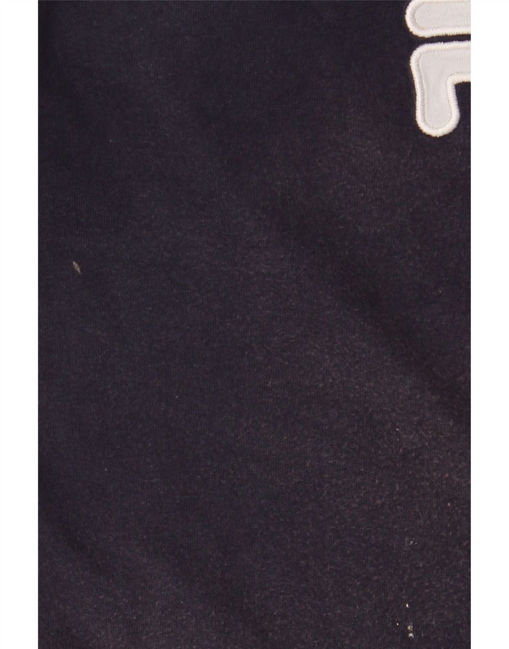 FILA Mens Graphic T-Shirt Top IT 50 Medium Navy Blue Cotton