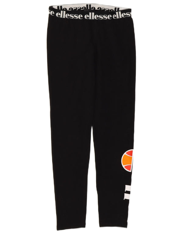 Ellesse Womens Graphic Leggings UK 4 XS Black