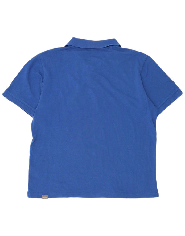 The North Face Mens Polo Shirt Medium Blue Cotton