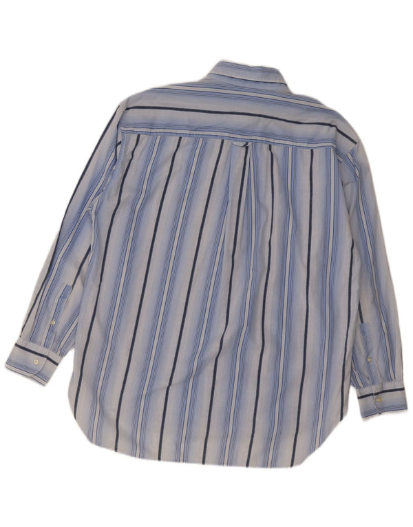 Wampum Mens Shirt Large Blue Striped Cotton