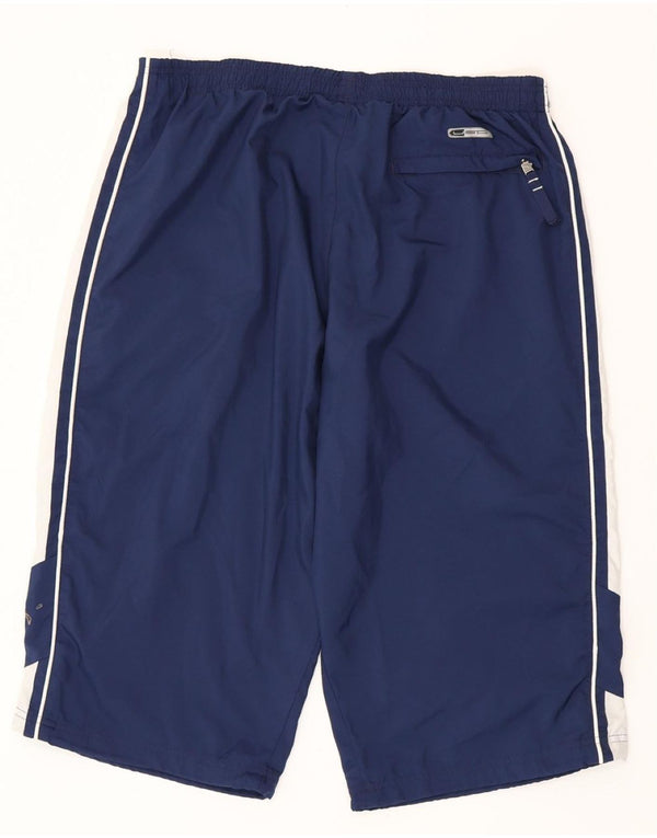 PUMA Mens Bermuda Sport Shorts Large  Navy Blue Colourblock Polyester
