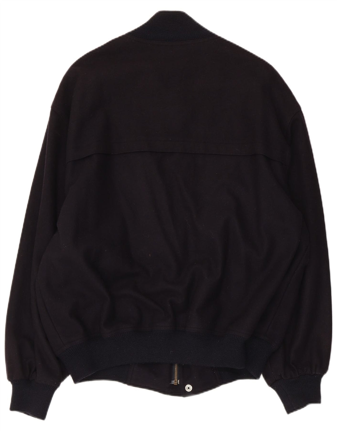 WHITE SAILS Mens Bomber Jacket IT 54 2XL Navy Blue Wool