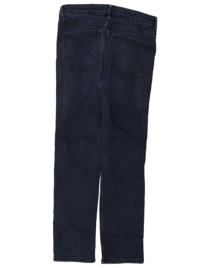Marks & Spencer Womens Straight Jeans UK 12 Medium W30 L28 Navy Blue