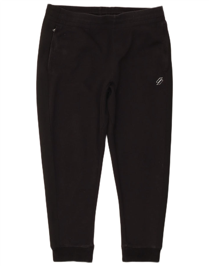 SUPERDRY Mens Tracksuit Trousers Joggers Large  Black