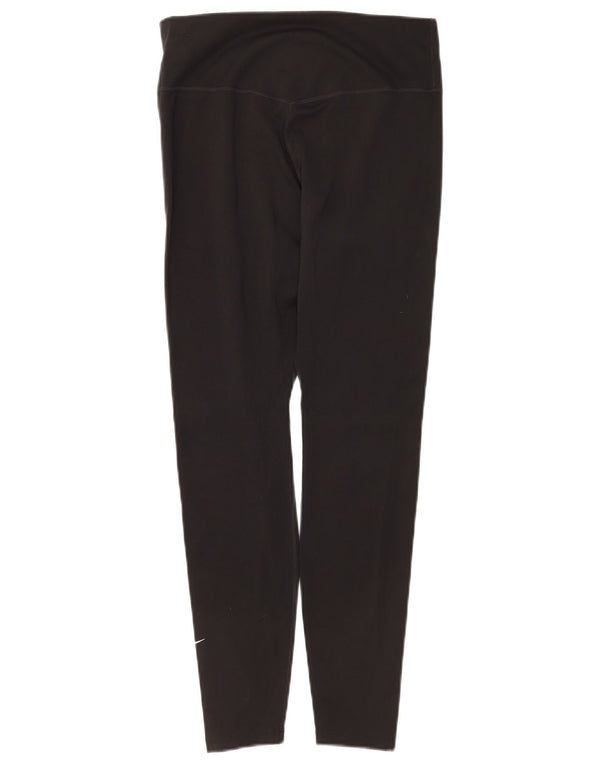 Nike Womens Leggings UK 12 Medium  Black Polyester
