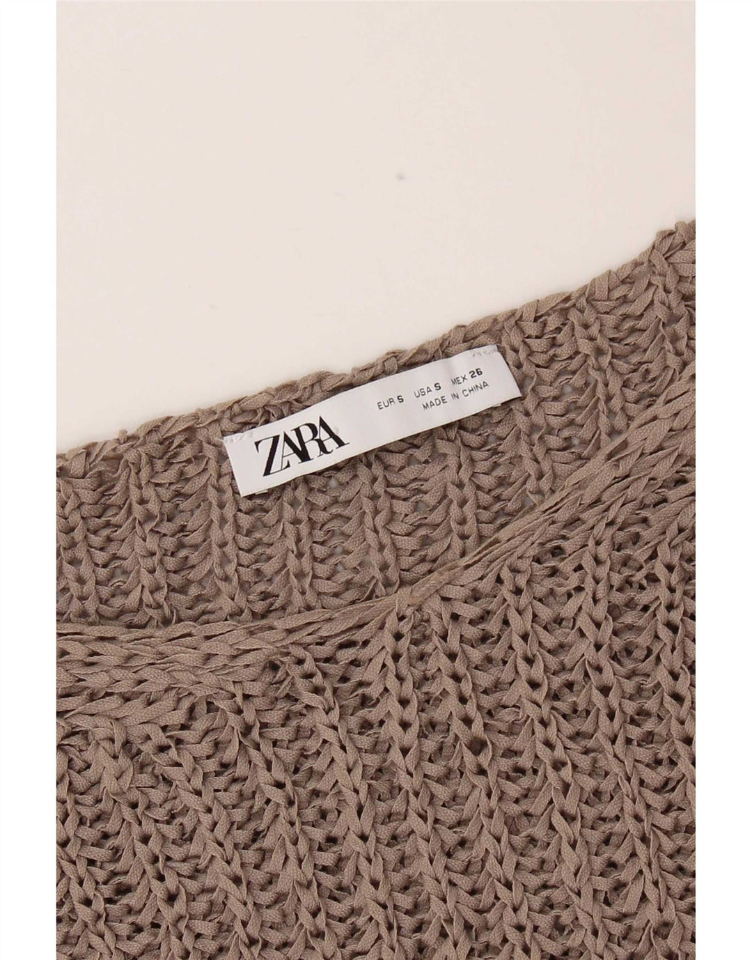 Zara Womens Oversized Vest Tank Top UK 10 Small Beige