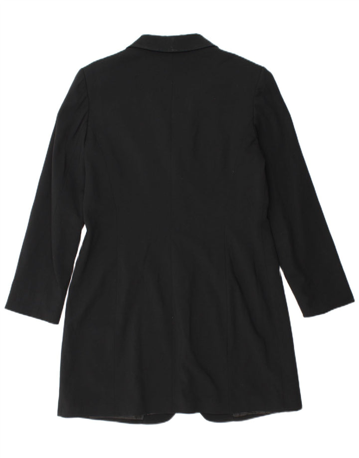 Vintage Womens Longline 1 Button Blazer Jacket IT 46 Large Black