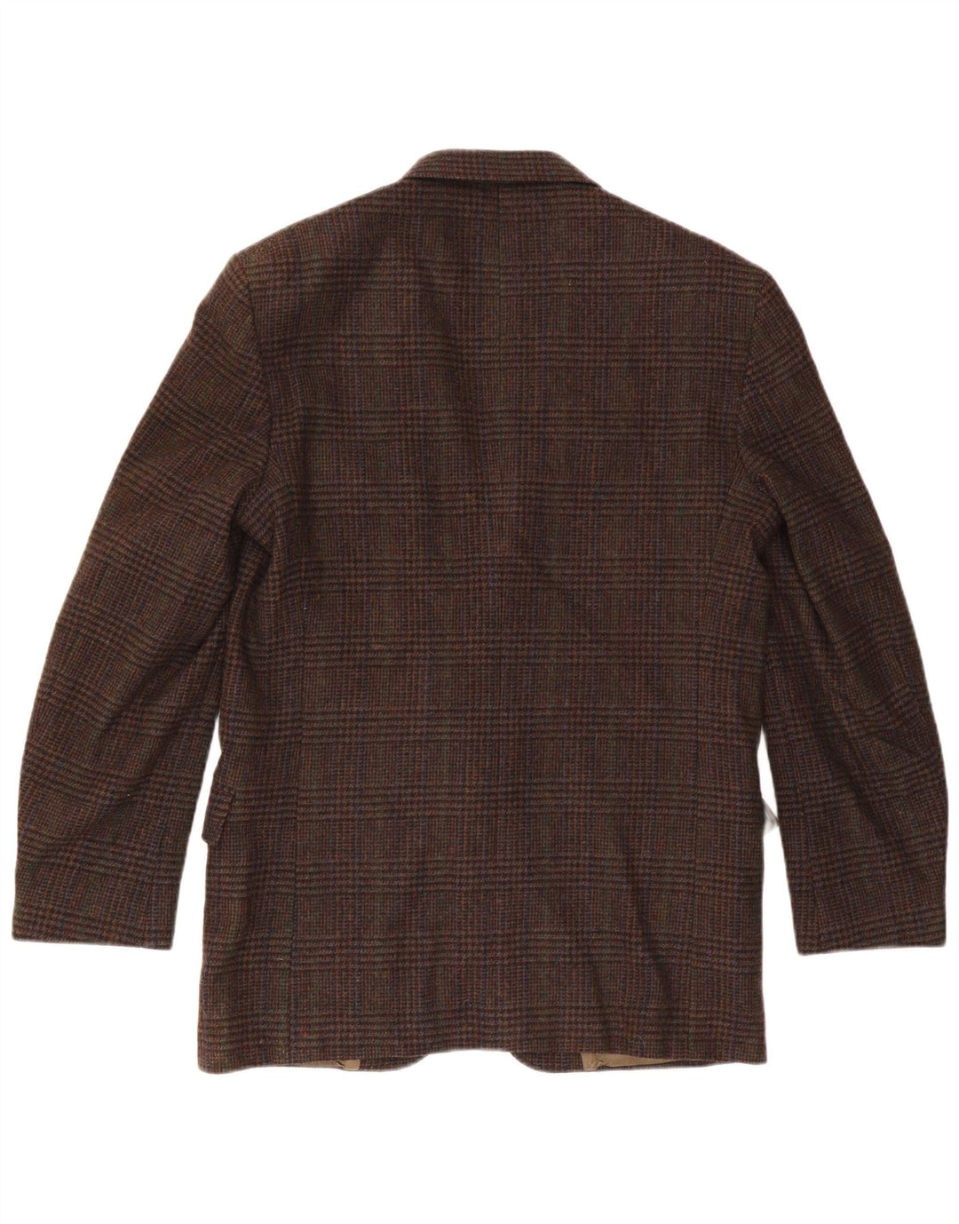 Woolrich Mens 2 Button Blazer Jacket UK 38 Medium Brown Houndstooth Wool