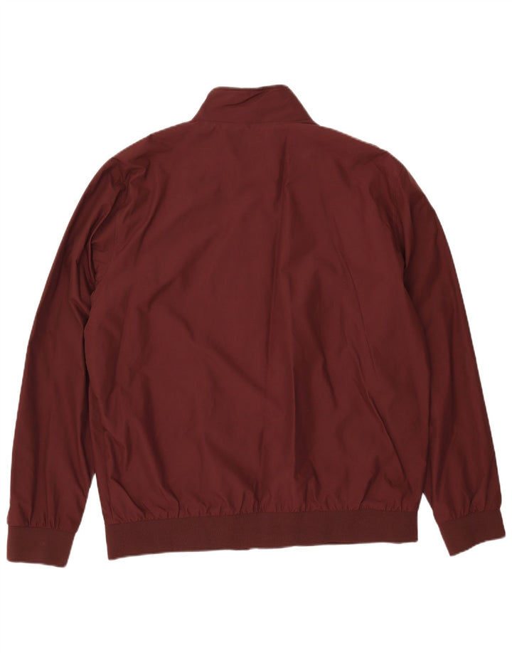 FRED PERRY Mens Bomber Jacket UK 42 XL Burgundy Polyamide
