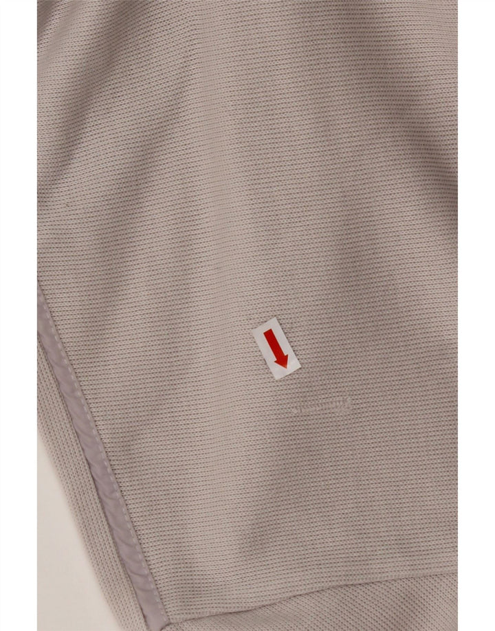 HUGO BOSS Mens Top Long Sleeve XL Off White Colourblock Cotton