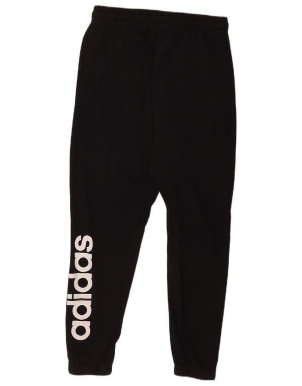 Adidas Womens Graphic Crop Tracksuit Trousers Joggers Medium Black Cotton