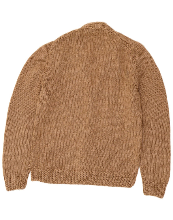 Vintage Mens Cardigan Sweater XS Brown