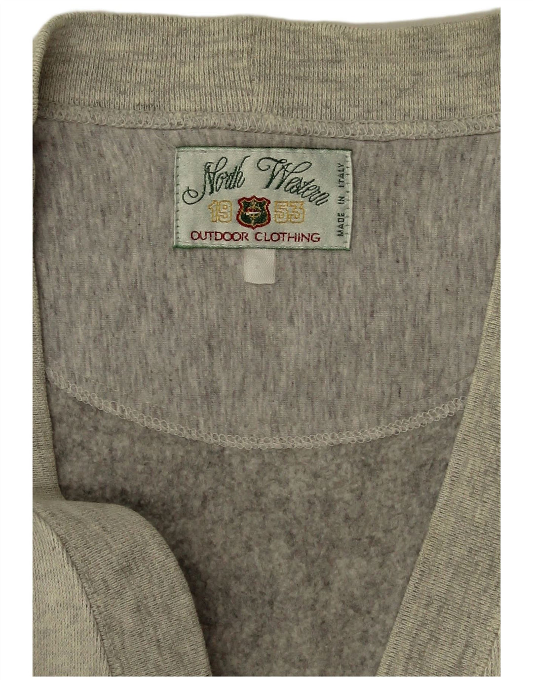 North Western Mens Cardigan Sweater XL Grey