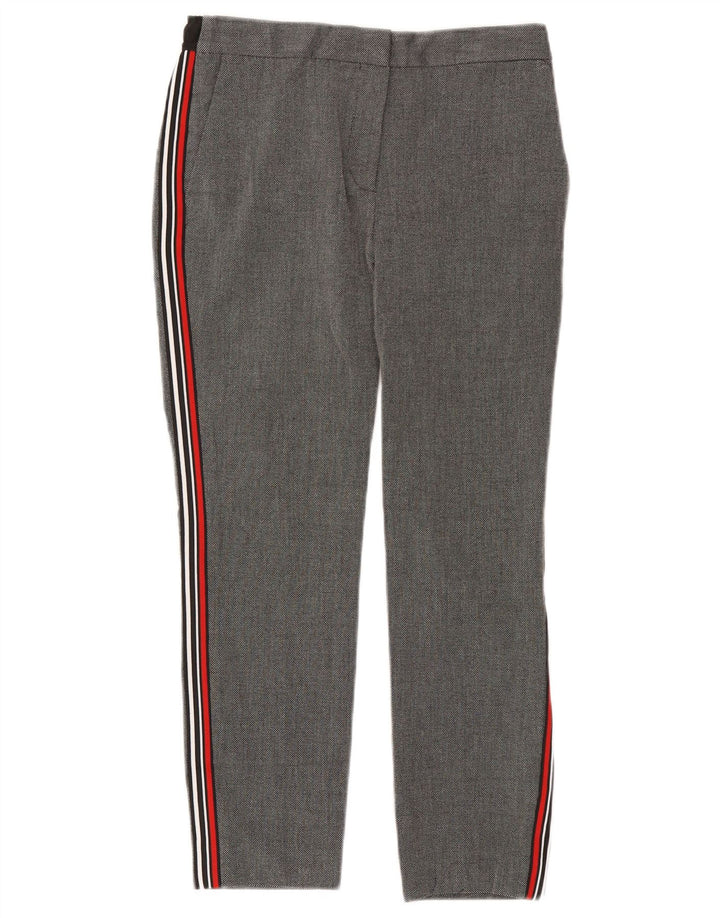 Zara Womens Cropped Trousers Medium W28 L25 Grey Polyester