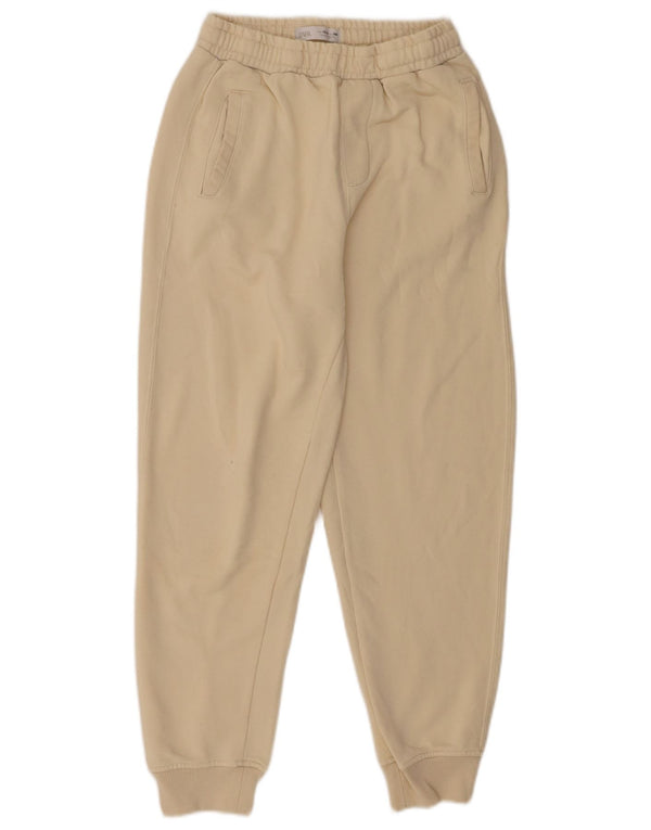 Zara Boys Loose Fit Tracksuit Trousers Joggers 13-14 Years Beige Cotton