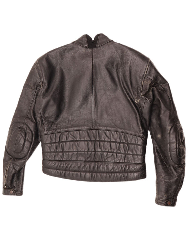 Dainese Womens Leather Biker Jacket Size 52 Medium Brown Leather