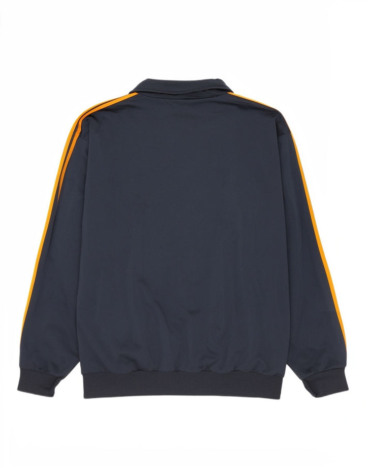 Adidas Mens Tracksuit Top Jacket UK 42/44 Large Navy Blue Polyester