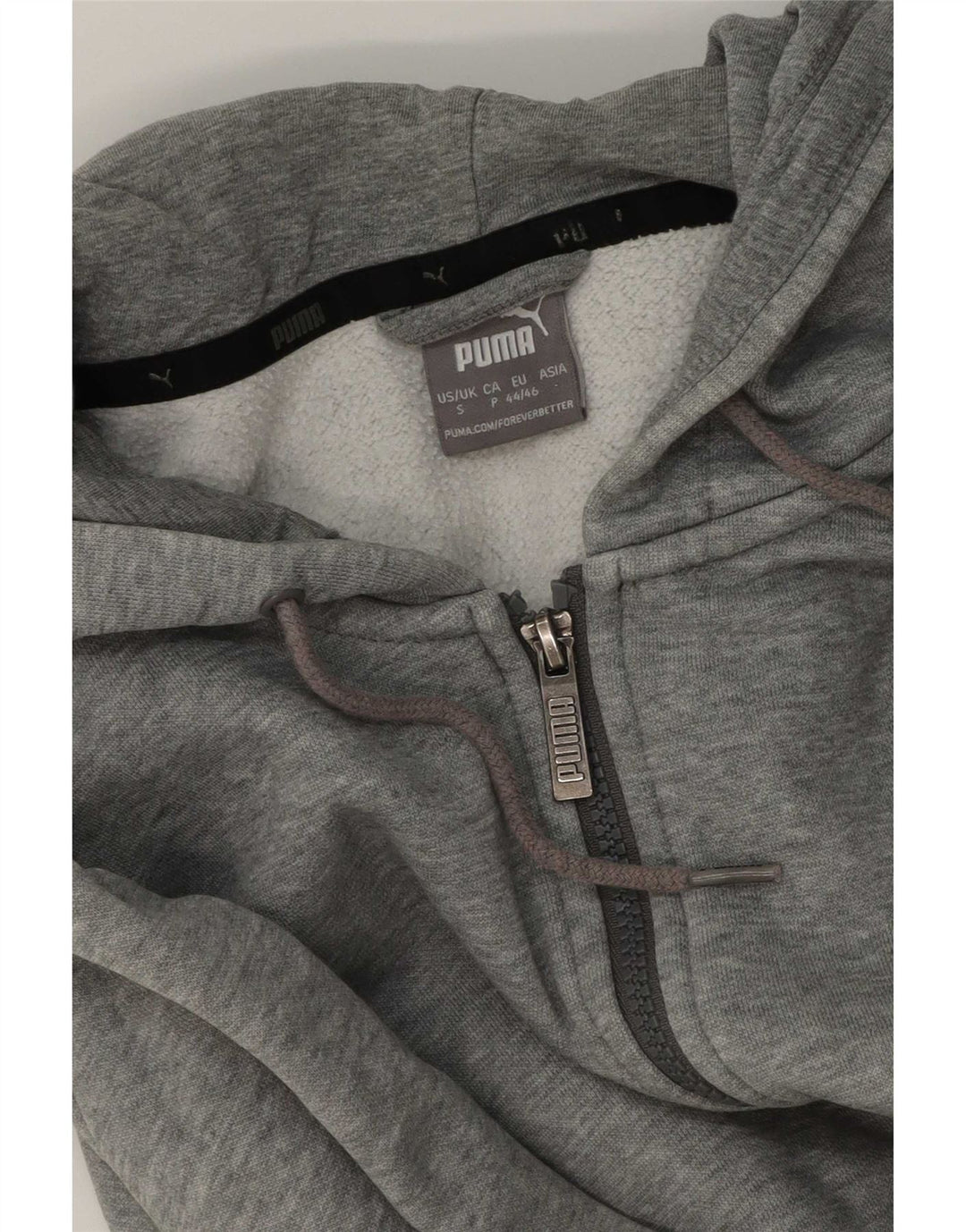 Puma Mens Zip Hoodie Sweater Small Grey Flecked