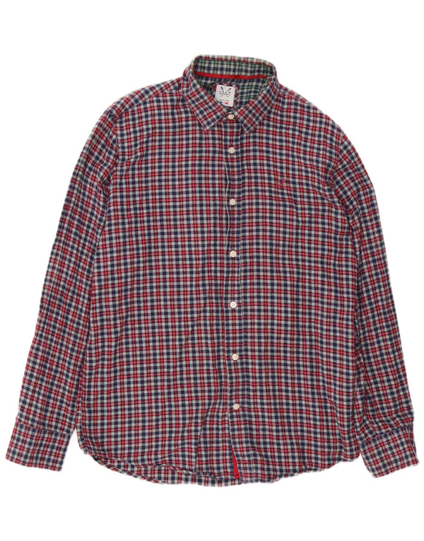 Crew Clothing Mens Classic Fit Flannel Shirt Medium Grey Check Cotton