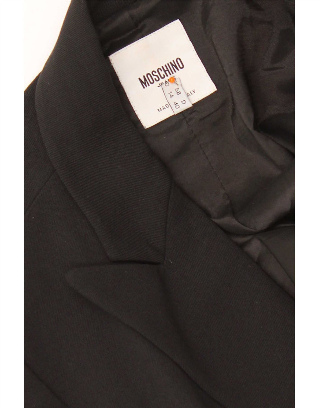 Moschino Womens 1 Button Blazer Jacket UK 14 Medium Black Polyester