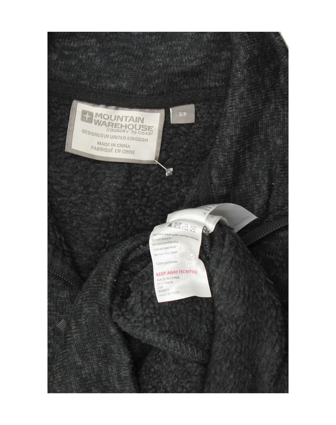 MOUNTAIN WAREHOUSE Mens Zip Neck Sweatshirt Jumper Small Grey Flecked Vintage Mountain Warehouse and Second-Hand Mountain Warehouse from Messina Hembry 