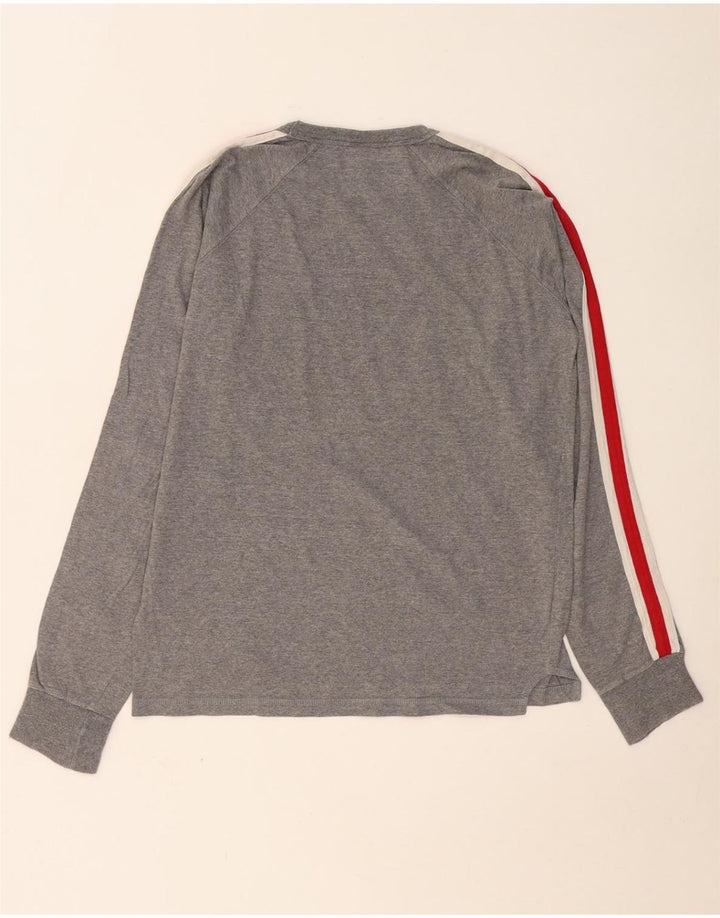 CONVERSE Mens Chuck Taylor Graphic Top Long Sleeve Small Grey Colourblock