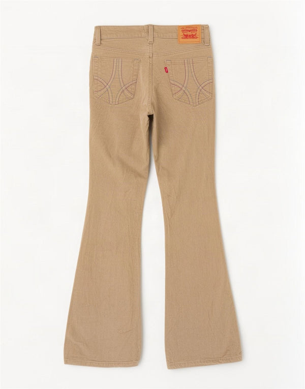 Levi's Womens Stretch Flare Corduroy Trousers US 5 Medium W30 L30 Beige