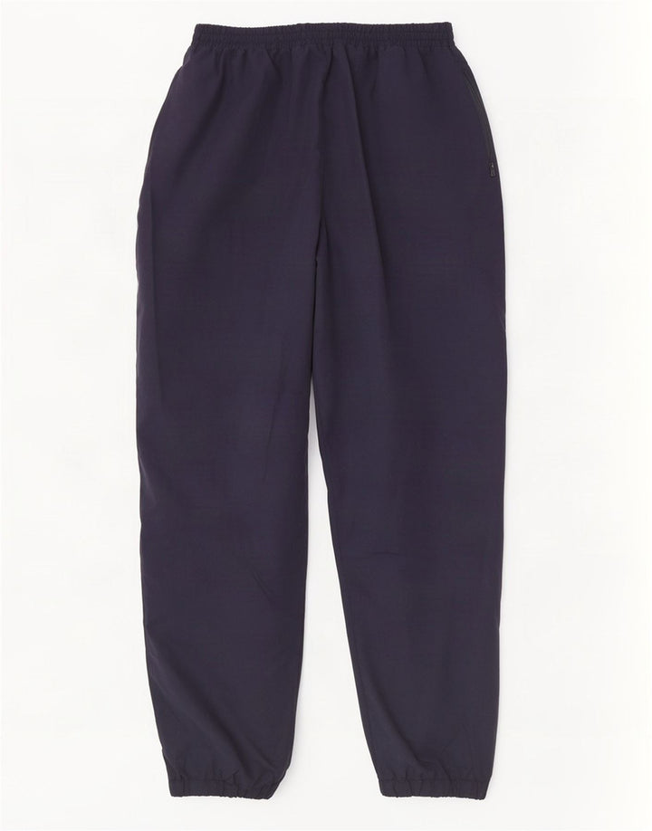 Asics Mens Tracksuit Trousers Joggers Large Navy Blue Polyester