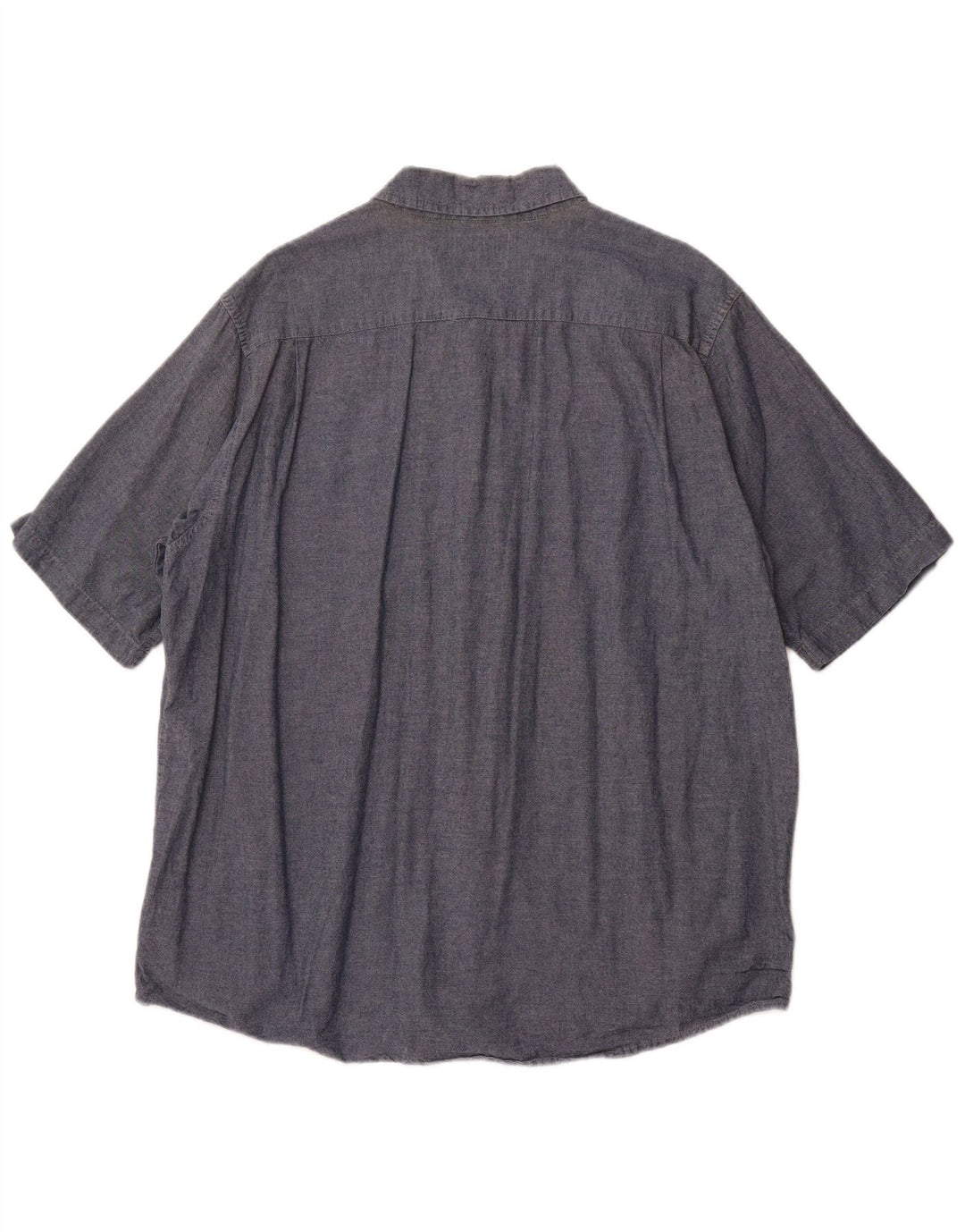 WRANGLER Mens Short Sleeve Shirt 2XL Blue Cotton