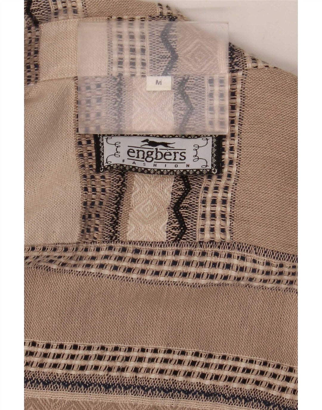 Engbers Mens Shirt Medium Beige Striped