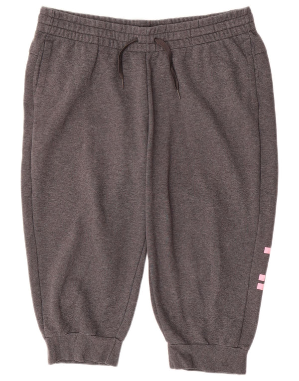 ADIDAS Womens Graphic Bermuda Sport Shorts UK 20/22 XL  Grey