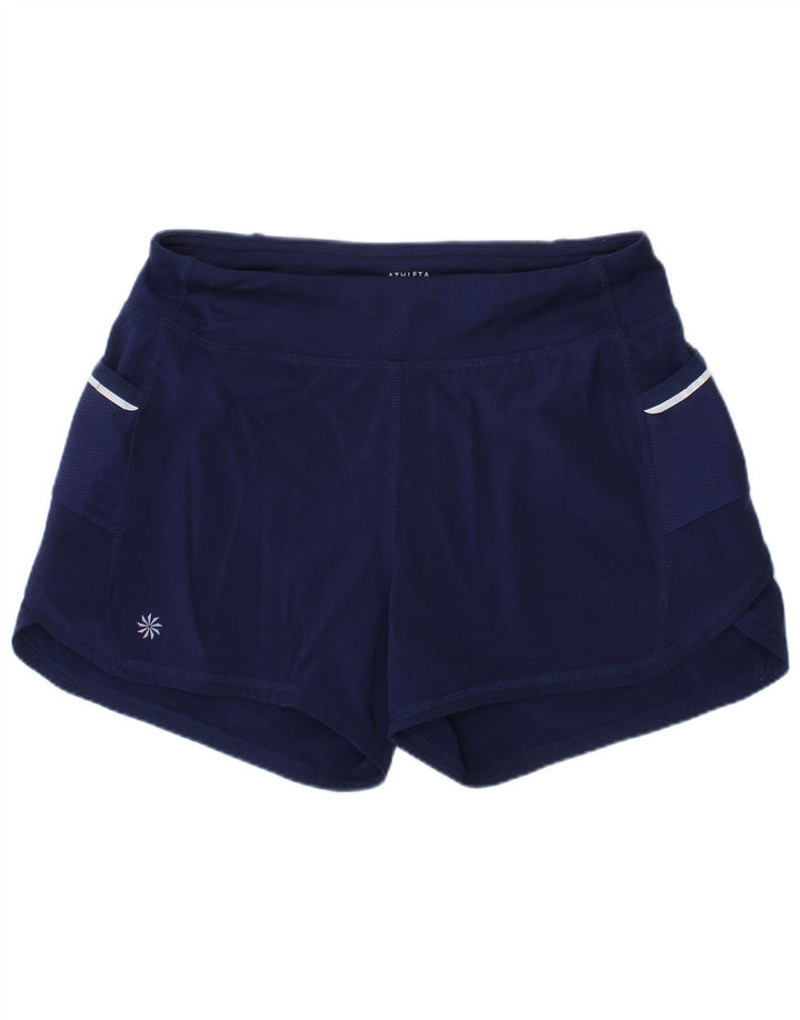 ATHLETA Girls Sport Shorts 11-12 Years Large Navy Blue Polyester