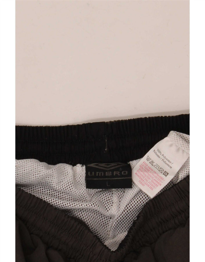 Umbro Mens Graphic Bermuda Sport Shorts Large Grey Polyester