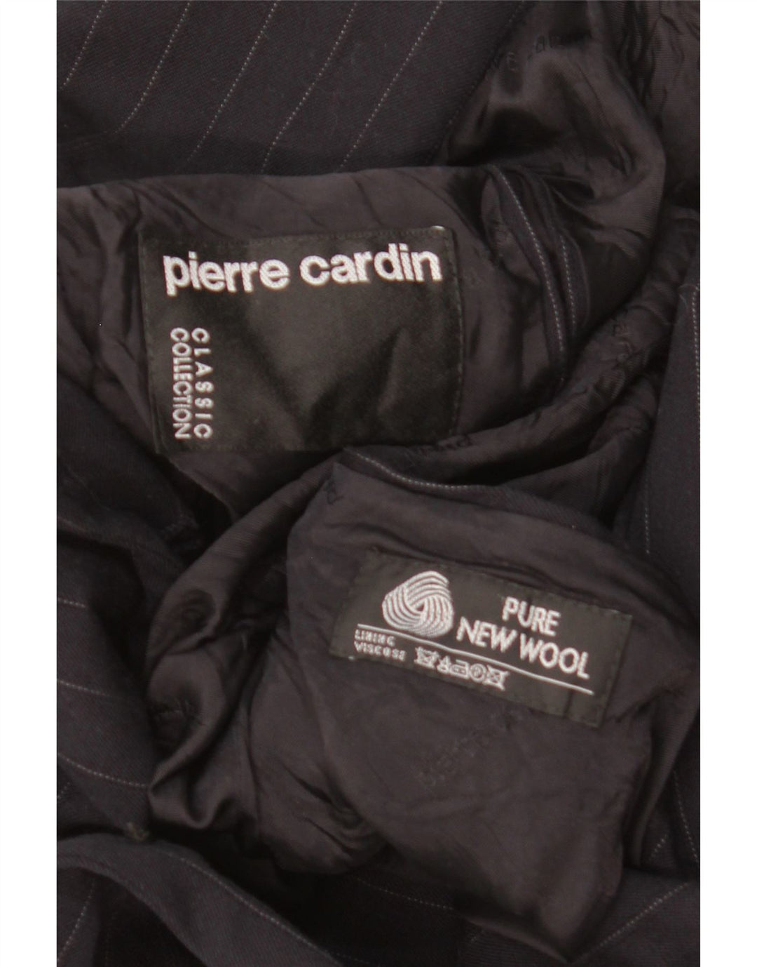 Pierre Cardin Mens Double Breasted Blazer Jacket UK 40 Large Black
