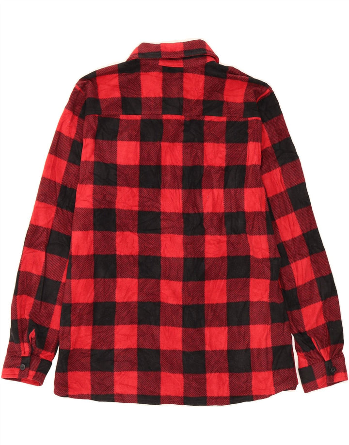 EDDIE BAUER Womens Fleece Shirt UK 18 XL Red Check Polyester Vintage Eddie Bauer and Second-Hand Eddie Bauer from Messina Hembry 