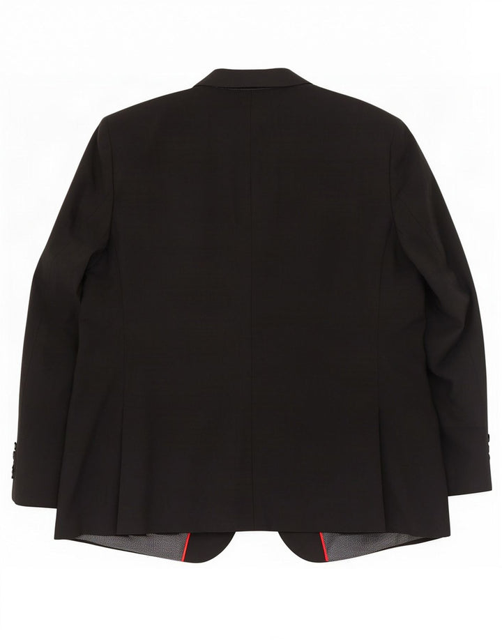 Marks & Spencer Mens 2 Button Blazer Jacket UK 48 2XL Black Wool