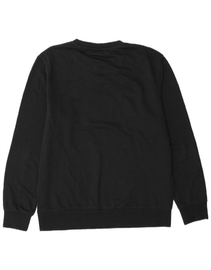 Jack & Jones Mens Graphic Sweatshirt Jumper Large Black Cotton