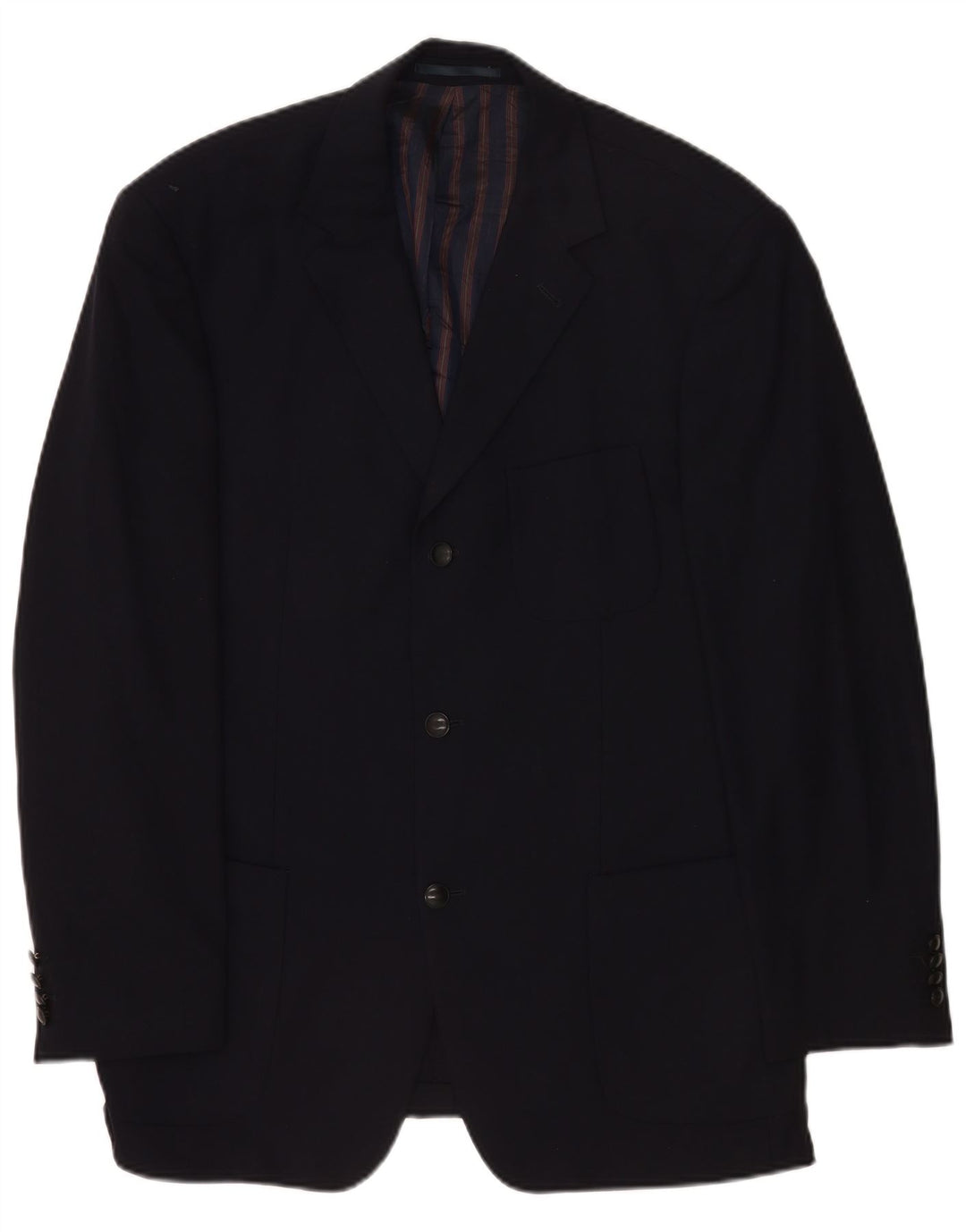 Hugo Boss Mens 3 Button Blazer Jacket EU 52 XL Navy Blue New Wool