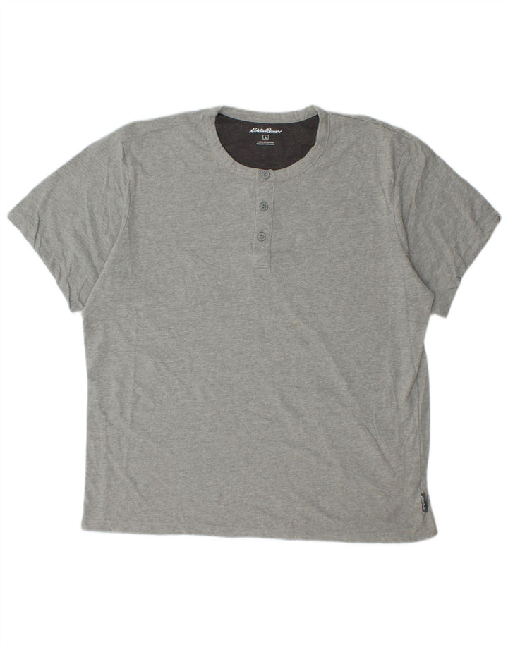 EDDIE BAUER Mens T-Shirt Top Large Grey Cotton