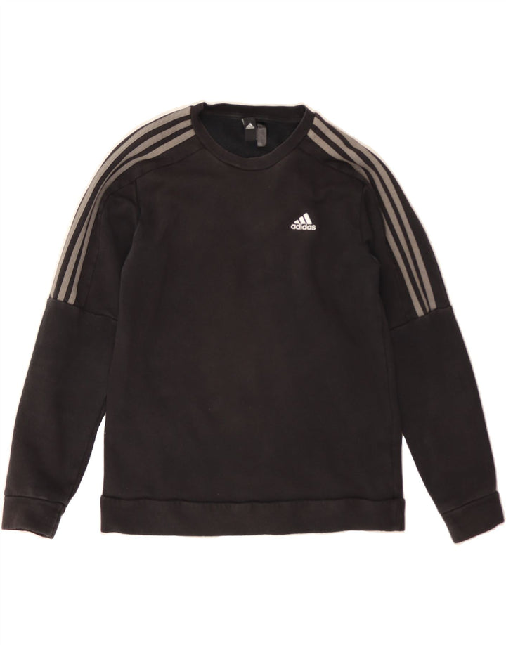 ADIDAS Mens Sweatshirt Jumper Small Black Cotton Vintage Adidas and Second-Hand Adidas from Messina Hembry 