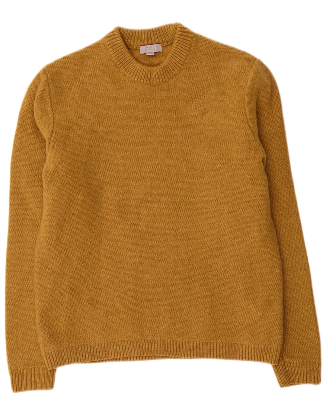 Cos Mens Crew Neck Jumper Sweater Large Brown Wool