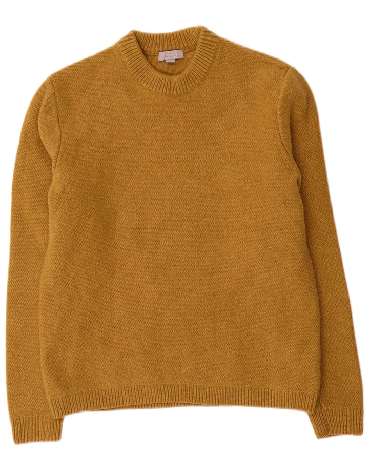 Cos Mens Crew Neck Jumper Sweater Large Brown Wool
