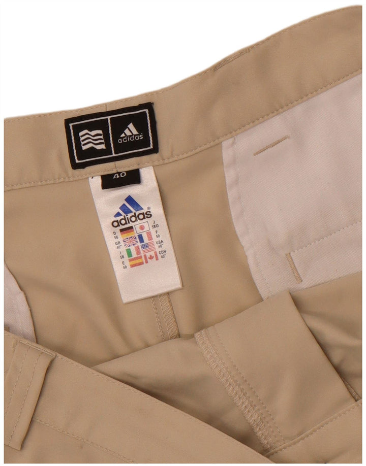 Adidas Mens Chino Shorts W40 XL Beige Polyester