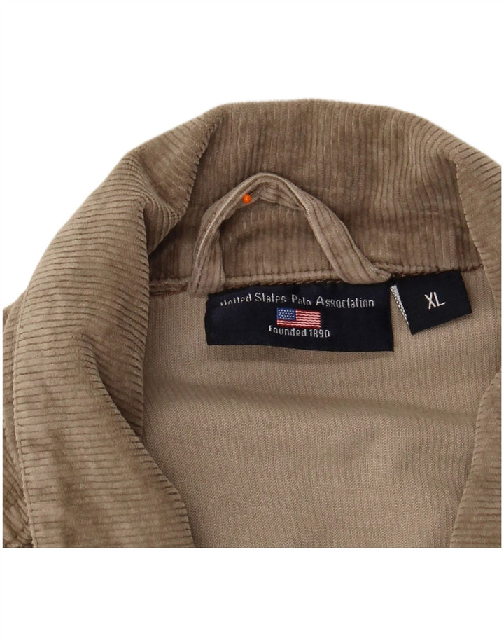 U.S. POLO ASSN. Mens Corduroy Jacket UK 42 XL Beige