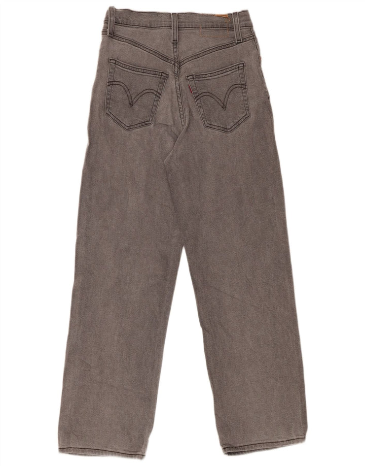 LEVI'S Womens High Waist Wide Leg Jeans W24 L27 Grey
