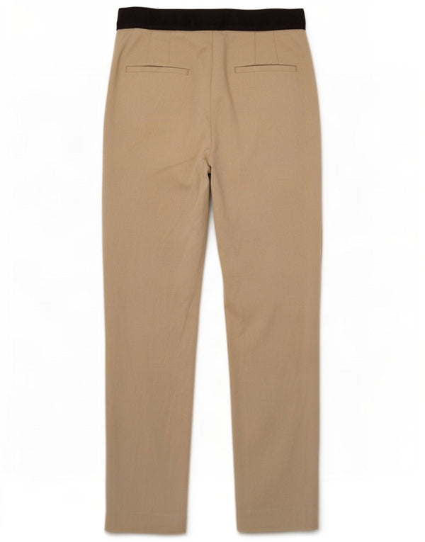 Zara Womens Slim Chino Trousers Medium W28 L26 Beige Colourblock Polyester